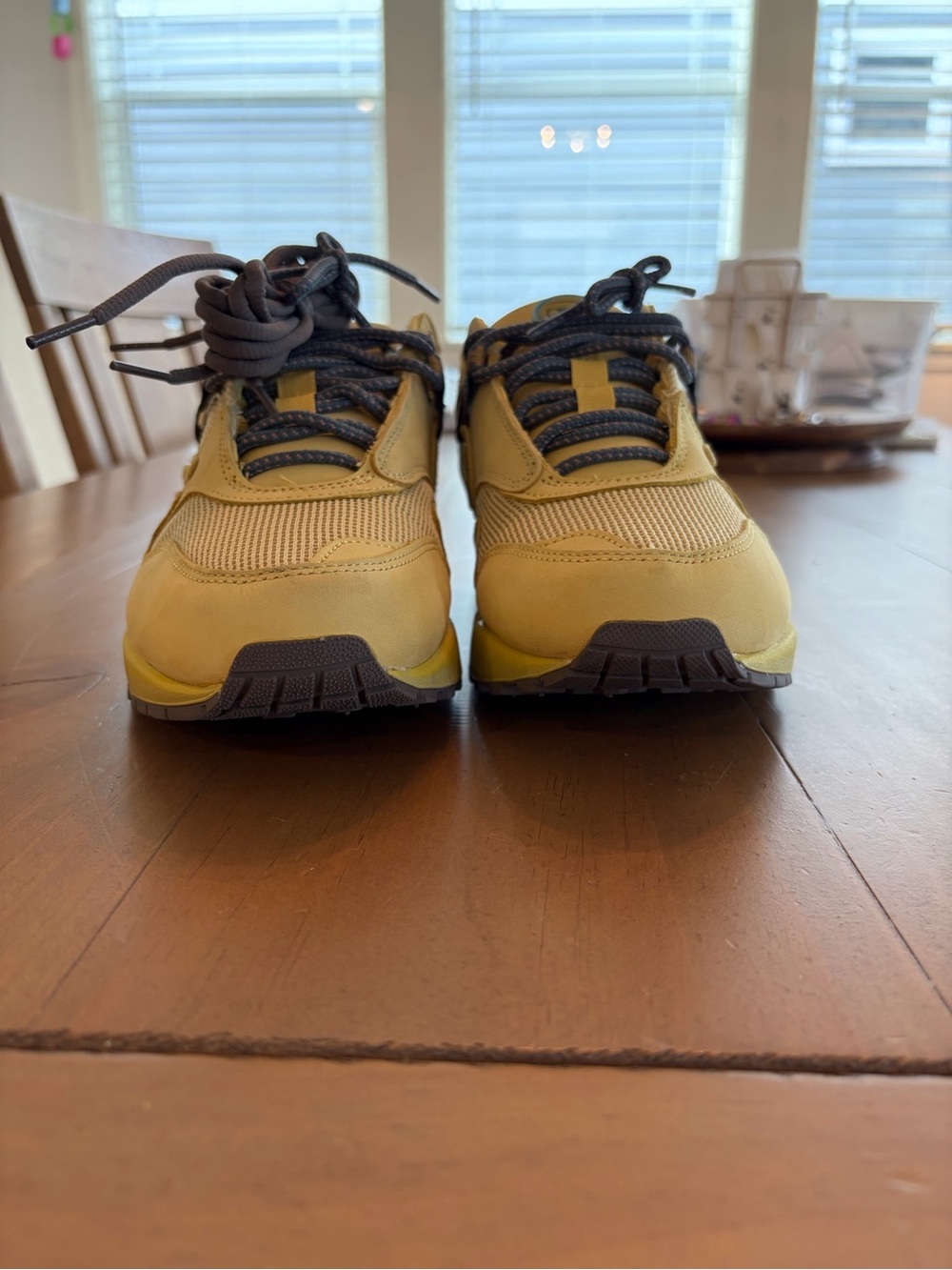 Nike Yellow and Dark Gray Men's Sneakers